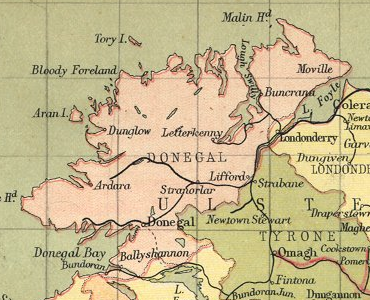 History Of County Donegal Map And Description For The County