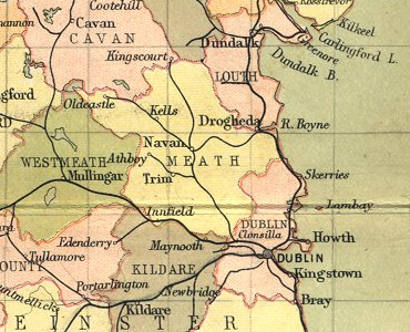 History Of County Meath Map And Description For The County